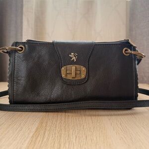 Pratesi Black Leather Crossbody Bag